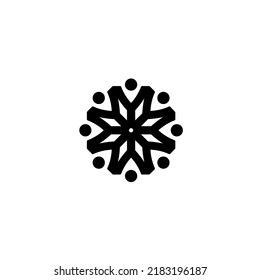 Vector de la plantilla de logotipos para adopción y cuidado de la comunidad