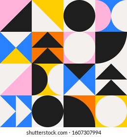 Resumen de los antecedentes de bauhaus. Forma geometría vectorial.