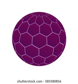 unusual purple ball. dispute the virus molecule cage. Isolated object.