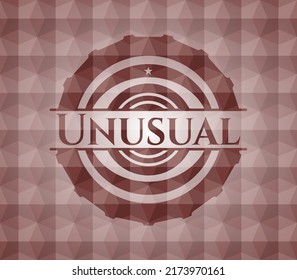 Unusual red seamless geometric badge. 