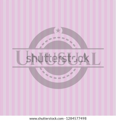 Unusual retro style pink emblem