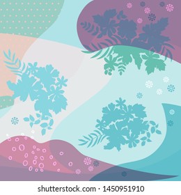 Unusual scarf floral print. Modern style millefleurs. Floral pretty background for scarf print, textile, covers, surface, scrapbooking, decoupage. Bandana, pareo, home textile design
