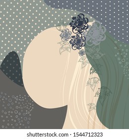 Unusual scarf, napkin flower print. Modern style mille fleurs. Floral pretty background for scarf print, textile, covers, surface, scrapbooking, decoupage. Bandana, pareo, home textile plant design