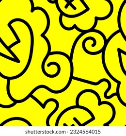 Unusual seamless artwork with creative flower pattern