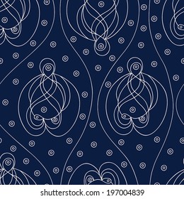 unusual seamless floral pattern. vector print. 