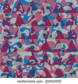Unusual Seamless Geometric Blobs Camouflage Background Pattern