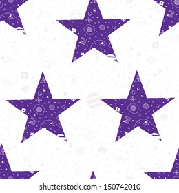 unusual seamless pattern abstract stars. vector print
