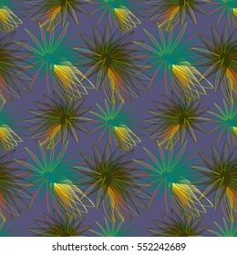 Unusual seamless pattern with colorful abstract geometrical shapes.