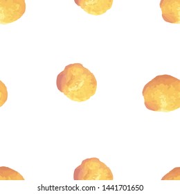 Unusual Seamless pattern Polka Soft orange color with a Soft red hue. Perfect for your design, textile, pattern fills, box, posters, cards, web page background etc. Pattern under the mask. Vector