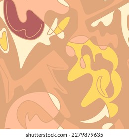 Círculo vectorial inusual sin fisuras con patrones abstractos de ondas