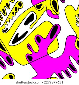Círculo vectorial inusual sin fisuras con patrones abstractos de ondas