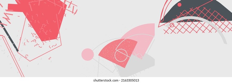 Un Vector Extraño Inusual: El Caos Geométrico De Moda Forma El Fondo De La Composición En El Tejido De Collage Antidiseño Máximo. Cifras De Ácido, Distorsión, Variedad De Codos Y Transformaciones.