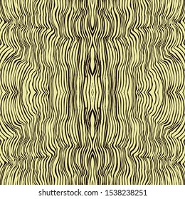 Unusual striped texture. Hand-drawn vector seamless pattern for your natural design.