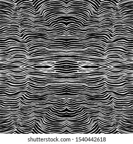 Unusual striped texture. Hand-drawn vector seamless pattern for your natural design.