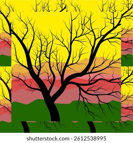 Unusual tree on a beautiful background
