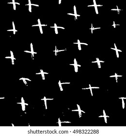 Unusual trendy seamless pattern in modern style. Vector texture simple painted black and white colors. Wallpaper for your design in scandinavian style.