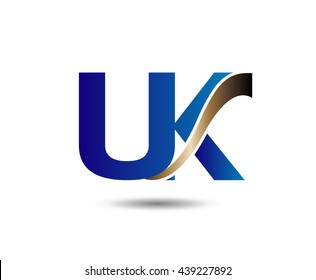 Unusual U and K. Business logo template
