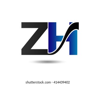 Unusual Z and H. Business zh logo template
