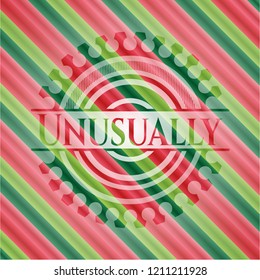 Unusually christmas style badge..