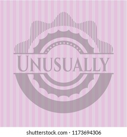 Unusually realistic pink emblem