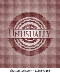 Unusually red seamless emblem with geometric pattern background.