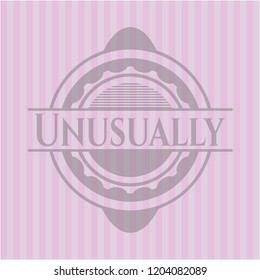 Unusually retro pink emblem
