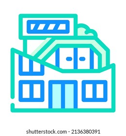 unusually shaped houses architecture color icon vector. unusually shaped houses architecture sign. isolated symbol illustration