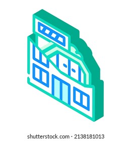 unusually shaped houses architecture isometric icon vector. unusually shaped houses architecture sign. isolated symbol illustration