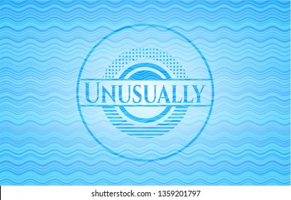 Unusually water concept style badge.