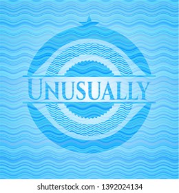 Unusually water wave concept emblem background. Vector Illustration. Detailed.