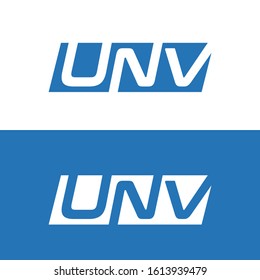 UNV letter logo design vector