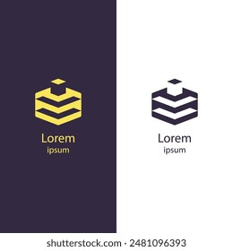 Unveil your business potential with this sleek, abstract logo design. Easily customize the colors and add your company name. Perfect for creating a strong, memorable brand identity.