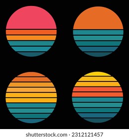 Unveiling the Allure of the Retro and Sunset Vintage Striped Circle