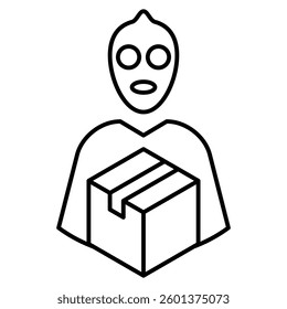 Unverified Pickup icon visualized simply Line style.