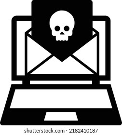 unwanted or unsolicited email Concept, Malware Spread vector icon design, White Collar Crime symbol, Computer crime Sign, security breakers stock illustration