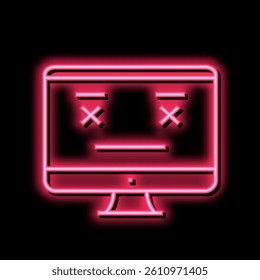 unworked web site neon light sign vector. unworked web site illustration