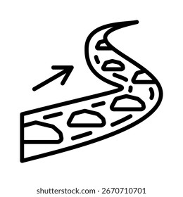 Unyielding Flow Icon Element For Design