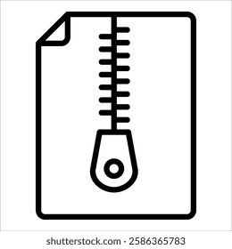 Unzip Icon Element For Design