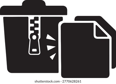 Unzip Icon – Vector Illustration