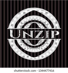 Unzip silver emblem