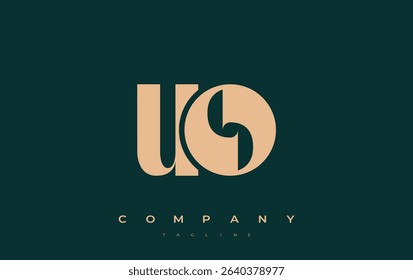 UO Abstract Geometric Logo Design. Modern and elegant logo design with simplistic typography elements, showcasing branding excellence.