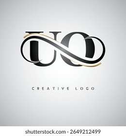 UO Infinity Monogram Logo – Elegant Modern Letter mark Design with Luxury Loop and Stylish Branding Symbol
