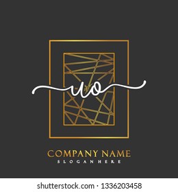 UO Initial Handwriting logo template vector