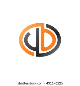 UO initial letters looping linked ellipse logo orange black