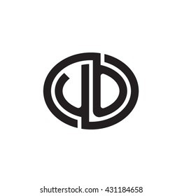 UO initial letters looping linked ellipse monogram logo