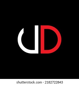 Diseño creativo del logotipo de la letra UO con gráfico vectorial