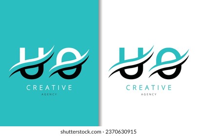 UO Letter Logo Design with Background and Creative company logo. Modern Lettering Fashion Design. Vector illustration