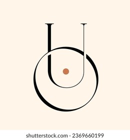 UO letter logo design on luxury background