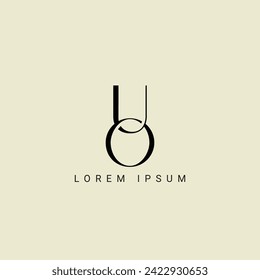 UO letter logo design. UO polygon, circle, triangle, hexagon, flat and simple style with white color variation letter logo set in one artboard. UO minimalist and classic logo. UO