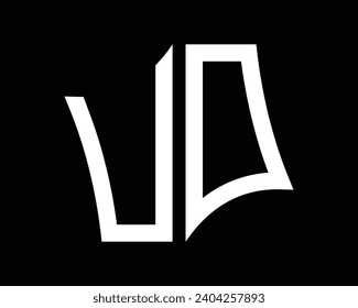 Diseño vectorial de diseño de logotipo de letras UO.